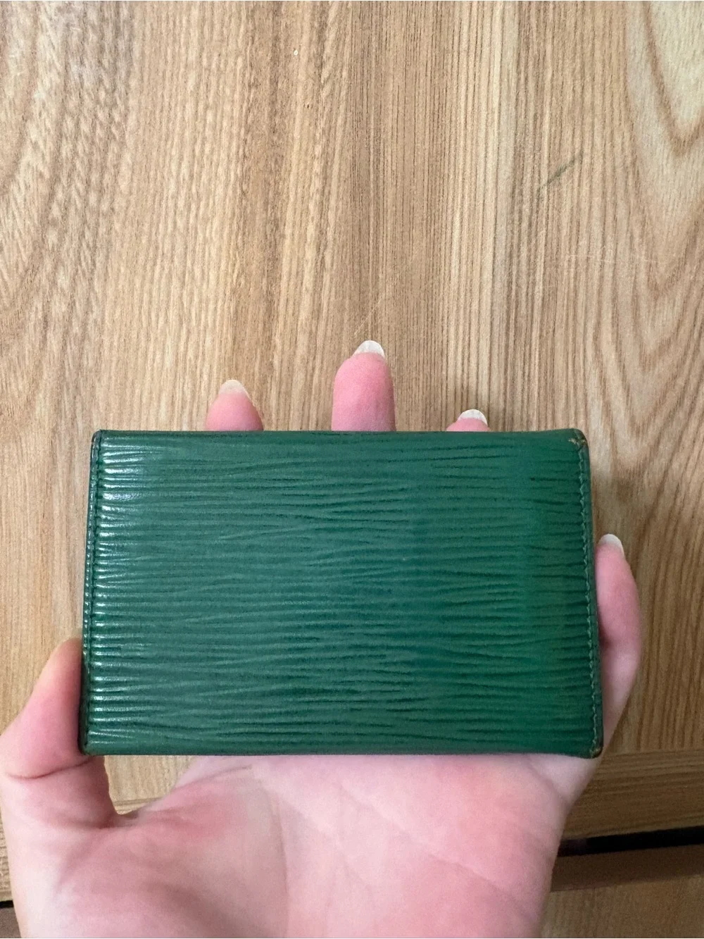Auth Louis Vuitton Epi Leather Key case Green